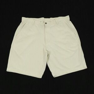 FootJoy FJ Golf Shorts Mens 36 Khaki Beige Performance Lightweight Lisle Blend